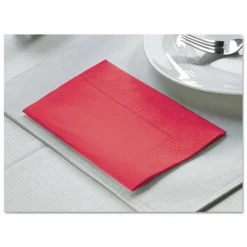 Hoffmaster Dinner Napkins, 2-Ply, 15 x 17, Red, 1,000/Carton