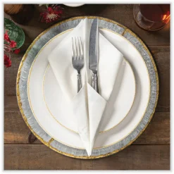 Hoffmaster Linen-Like Natural Flat Pack Napkin, 16 x 16, White, 1,200/Carton