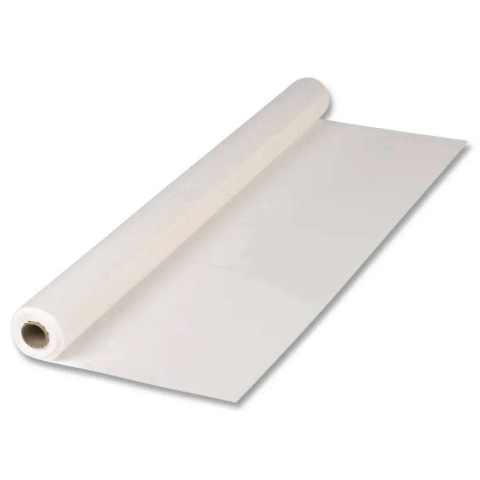 Hoffmaster Plastic Roll Tablecover, 40" x 300 ft, White