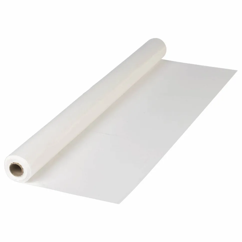 Hoffmaster Plastic Roll Tablecover, 40" x 300 ft, White