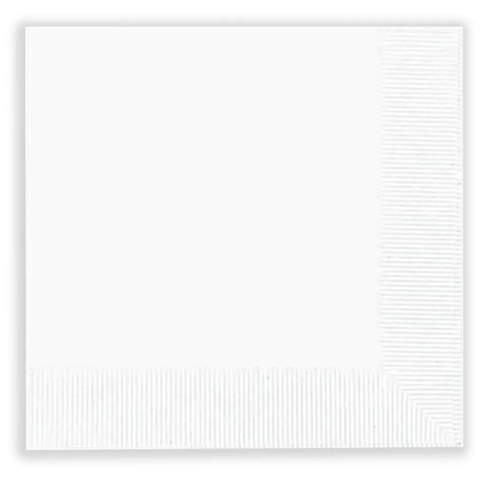 Hoffmaster 2-Ply Beverage Napkins, 10" x 10", White, Case Of 4,000 Napkins