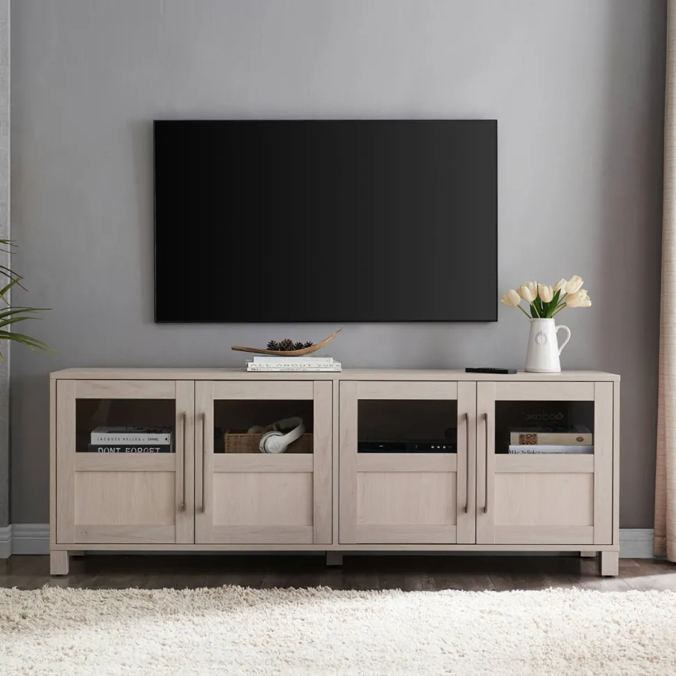 Holbrook Rectangular TV Stand for TV's up to 75" in Alder White