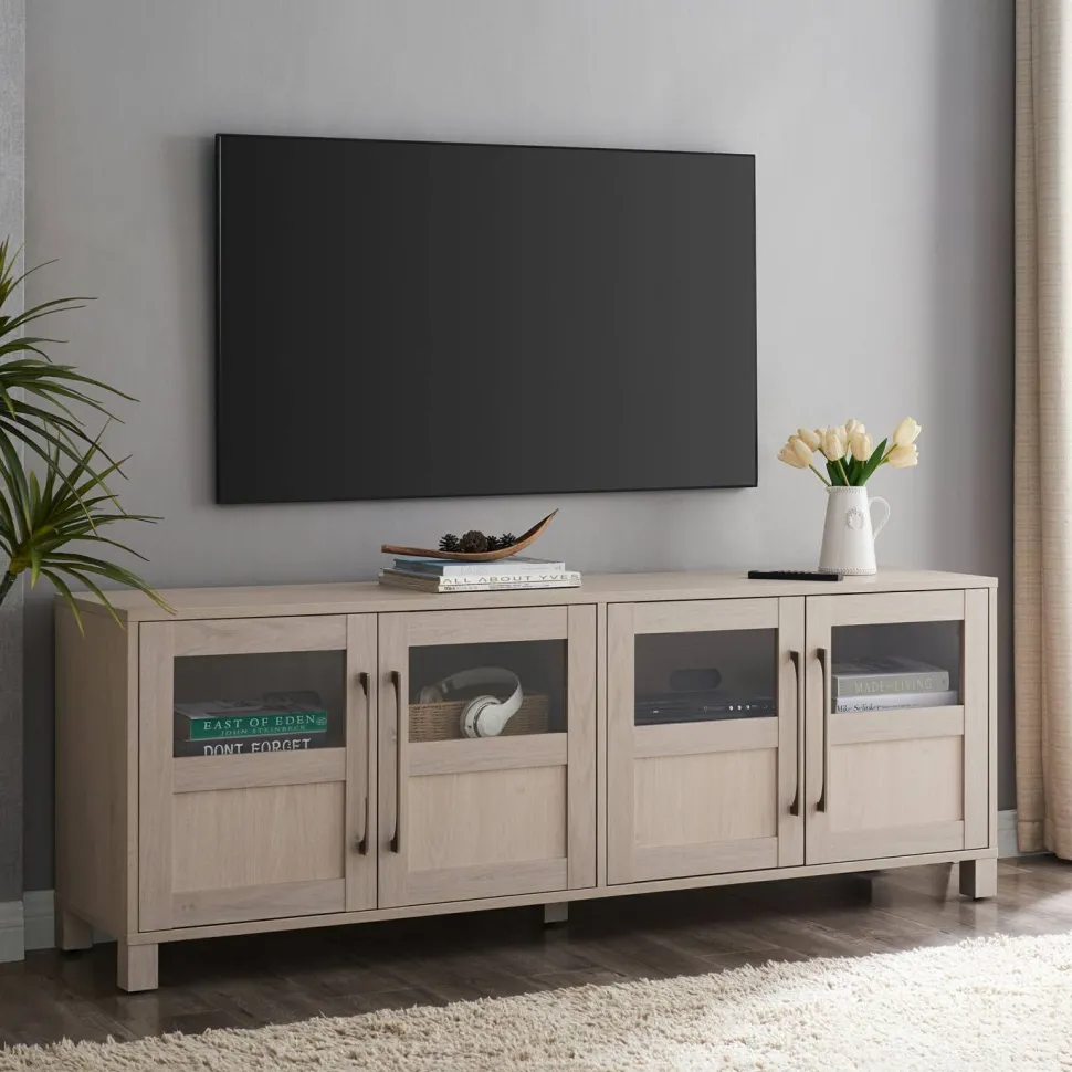 Holbrook Rectangular TV Stand for TV's up to 75" in Alder White