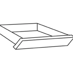 HON 10500 Angled Wood Center Drawer For 66