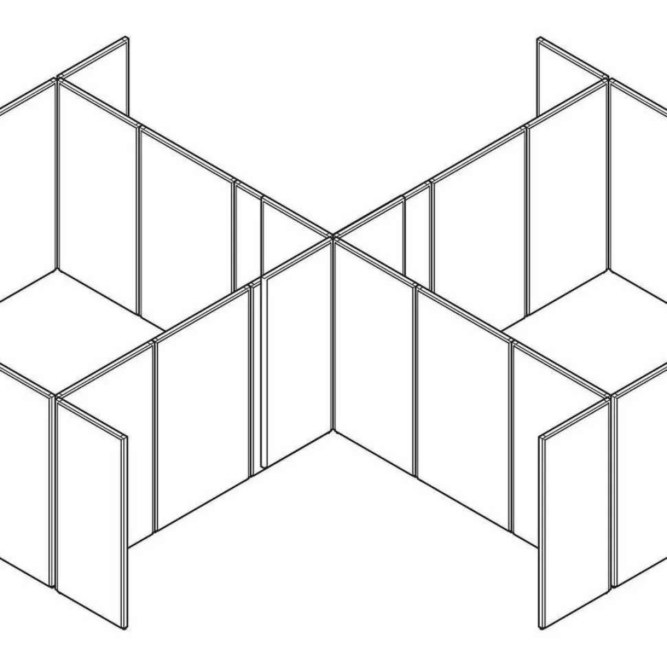 HON Basyx basyx by HON Versé Partitions, QuickConnect 90° Corner Connector, Pack Of 2