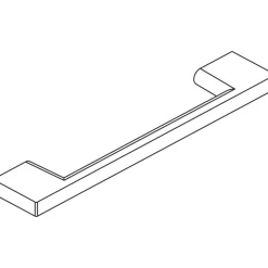 HON BL Series Field Installed Arched Bridge Pull, Arch, 4.25 x 0.75 x 0.38, Polished Silver, 2/Carton