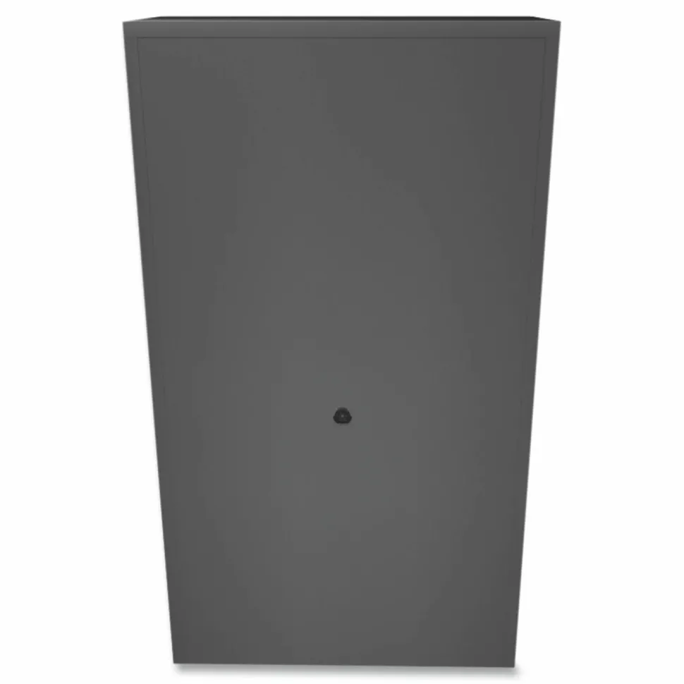 HON Brigade 700 18"D Lateral 2-Drawer Combo File Cabinet, Charcoal