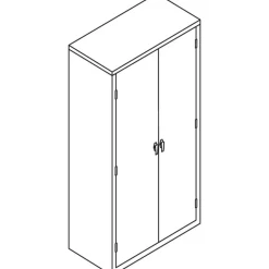 HON Brigade 5-Shelf Storage Cabinet, Adjustable Shelves, 72"H x 36"W x 24-1/4"D, Light Gray