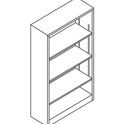 HON Brigade 4 Shelf Transitional Modular Shelving Bookcase,60