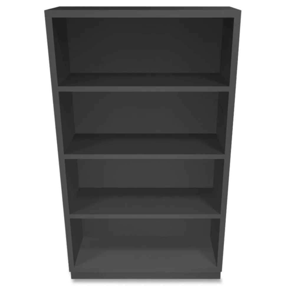 HON Brigade Steel Modular Shelving Bookcase, 4 Shelves, 59"H x 34-1/2"W x 12-5/8"D, Charcoal