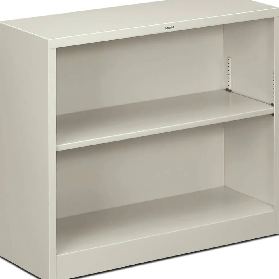 HON Brigade Steel Modular Shelving Bookcase, 2 Shelves, 29"H x 34-1/2"W x 12-5/8"D, Light Gray