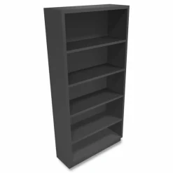 HON Brigade Steel Modular Shelving Bookcase, 5 Shelves, 71"H x 34-1/2"W x 12-5/8"D, Charcoal