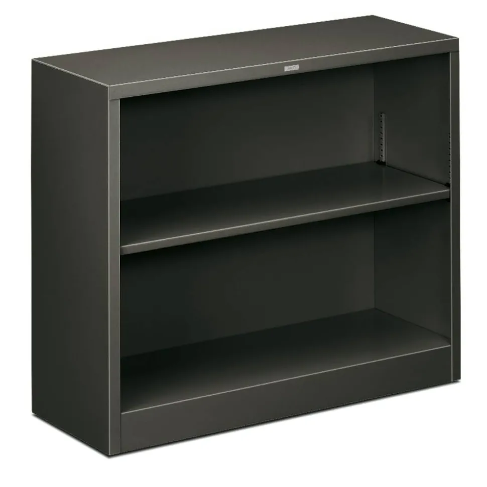 HON Brigade Steel Modular Shelving Bookcase, 2 Shelves, 29"H x 34-1/2"W x 12-5/8"D, Charcoal