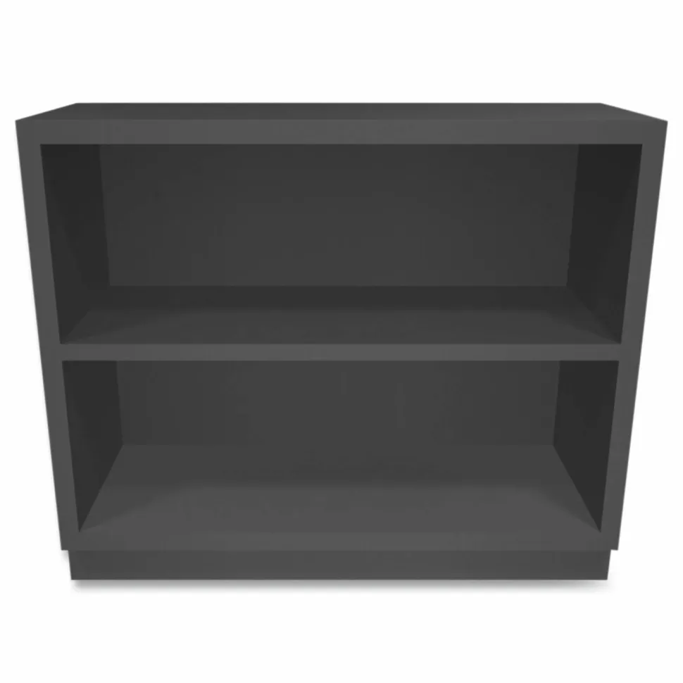 HON Brigade Steel Modular Shelving Bookcase, 2 Shelves, 29"H x 34-1/2"W x 12-5/8"D, Charcoal