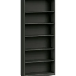 HON Brigade Steel Modular Shelving Bookcase, 6 Shelves, 81"H x 34-1/2"W x 12-5/8"D, Charcoal
