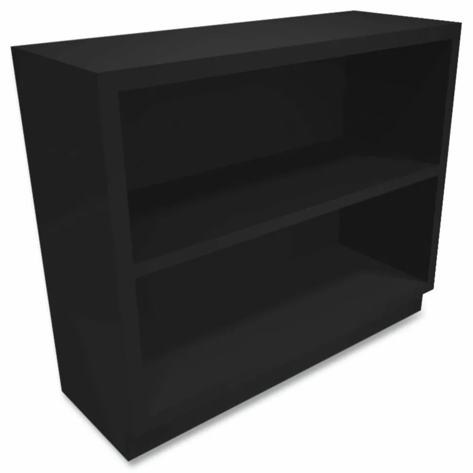 HON Brigade Steel Modular Shelving Bookcase, 2 Shelves, 29"H x 34-1/2"W x 12-5/8"D, Black