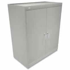 HON Brigade Storage Cabinet, 2 Adjustable Shelves, 41 3/4"H x 36"W x 18 1/4"D, Light Gray