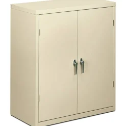 HON Brigade Storage Cabinet, 2 Adjustable Shelves, 41 3/4"H x 36"W x 18 1/4"D, Putty