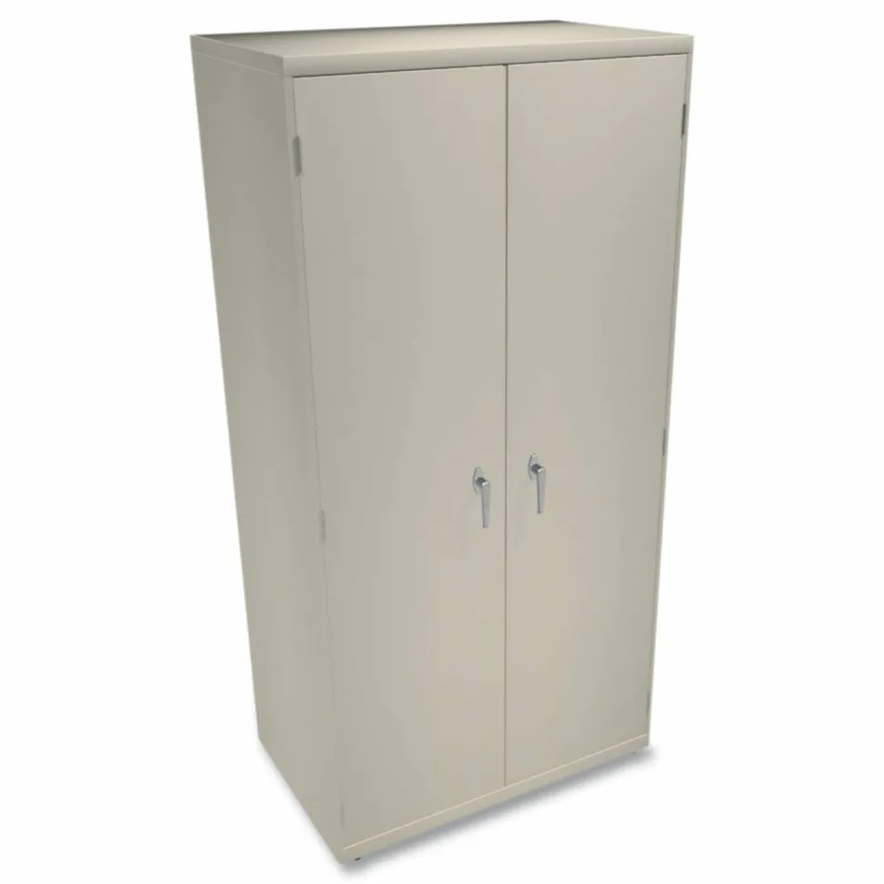 HON Brigade Storage Cabinet, 5 Adjustable Shelves, 72"H x 36"W x 24 1/4"D, Putty