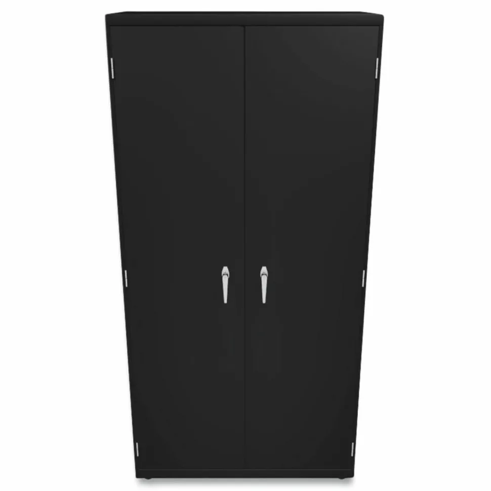 HON Brigade Storage Cabinet, Fully Assembled, 72" H x 36" W x 18 1/4"D, Black