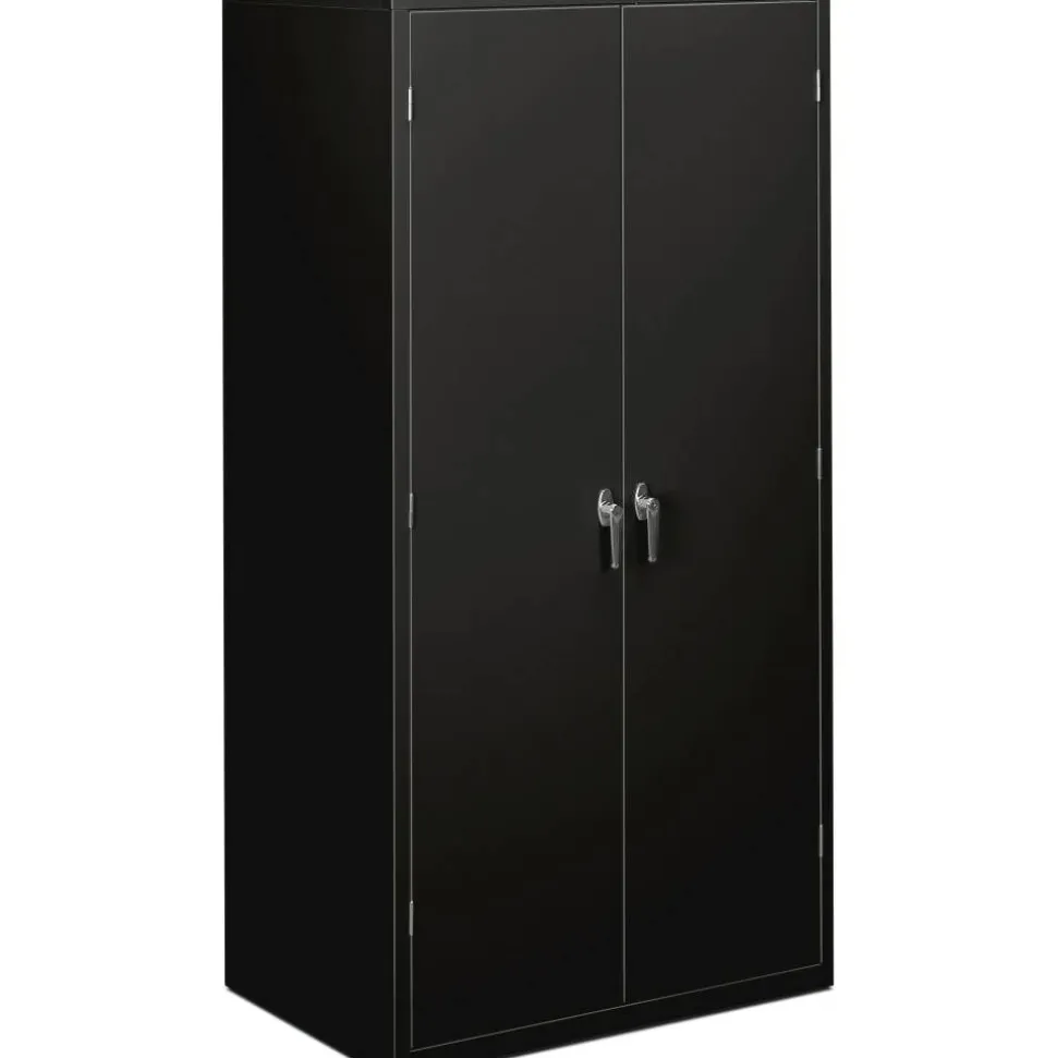 HON Brigade Storage Cabinet, Fully Assembled, 72" H x 36" W x 18 1/4"D, Black
