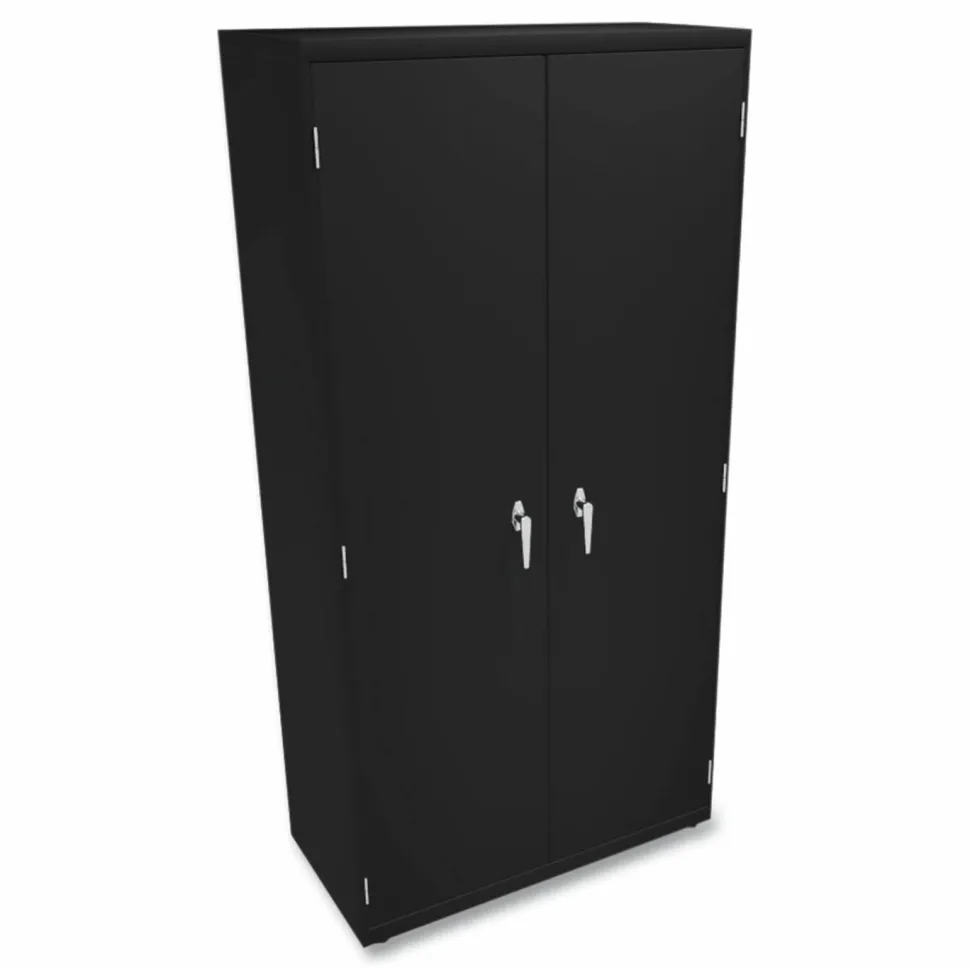 HON Brigade Storage Cabinet, Fully Assembled, 72" H x 36" W x 18 1/4"D, Black