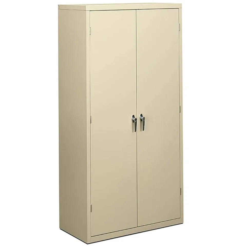 HON Brigade Storage Cabinet, Fully Assembled, 72" H x 36" W x 18 1/4"D, Putty