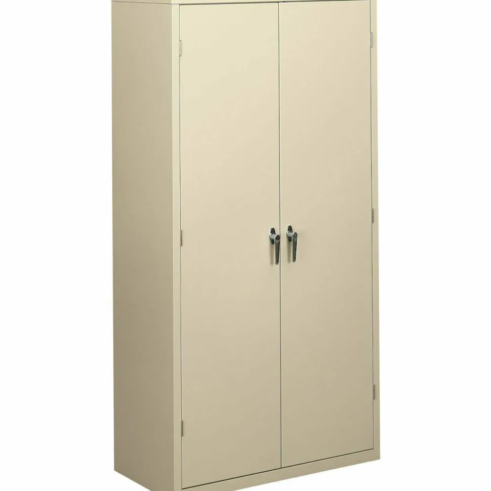 HON Brigade Storage Cabinet, Fully Assembled, 72" H x 36" W x 18 1/4"D, Putty