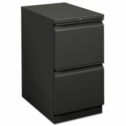 HON Brigade 15"W x 22-7/8"D Lateral 2-Drawer Mobile Pedestal File Cabinet, Charcoal