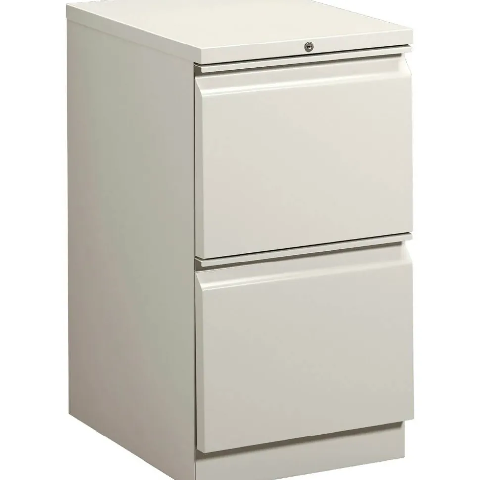 HON Brigade 15"W x 22-7/8"D Lateral 2-Drawer Mobile Pedestal File Cabinet, Light Gray