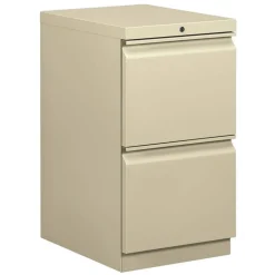 HON Brigade 15"W x 19-7/8"D Lateral 2-Drawer Mobile "R" Pull Pedestal File Cabinet, Putty