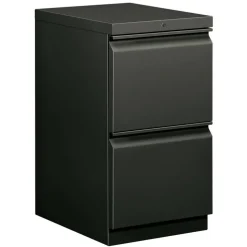 HON Brigade 15"W x 19-7/8"D Lateral 2-Drawer Mobile "R" Pull Pedestal File Cabinet, Charcoal