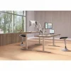 HON Dual Monitor Arm with USB, for 21" Monitors, 360 deg Rotation/Pan,+15 deg/-85 deg Tilt, Silver, Up to 19.8 lb