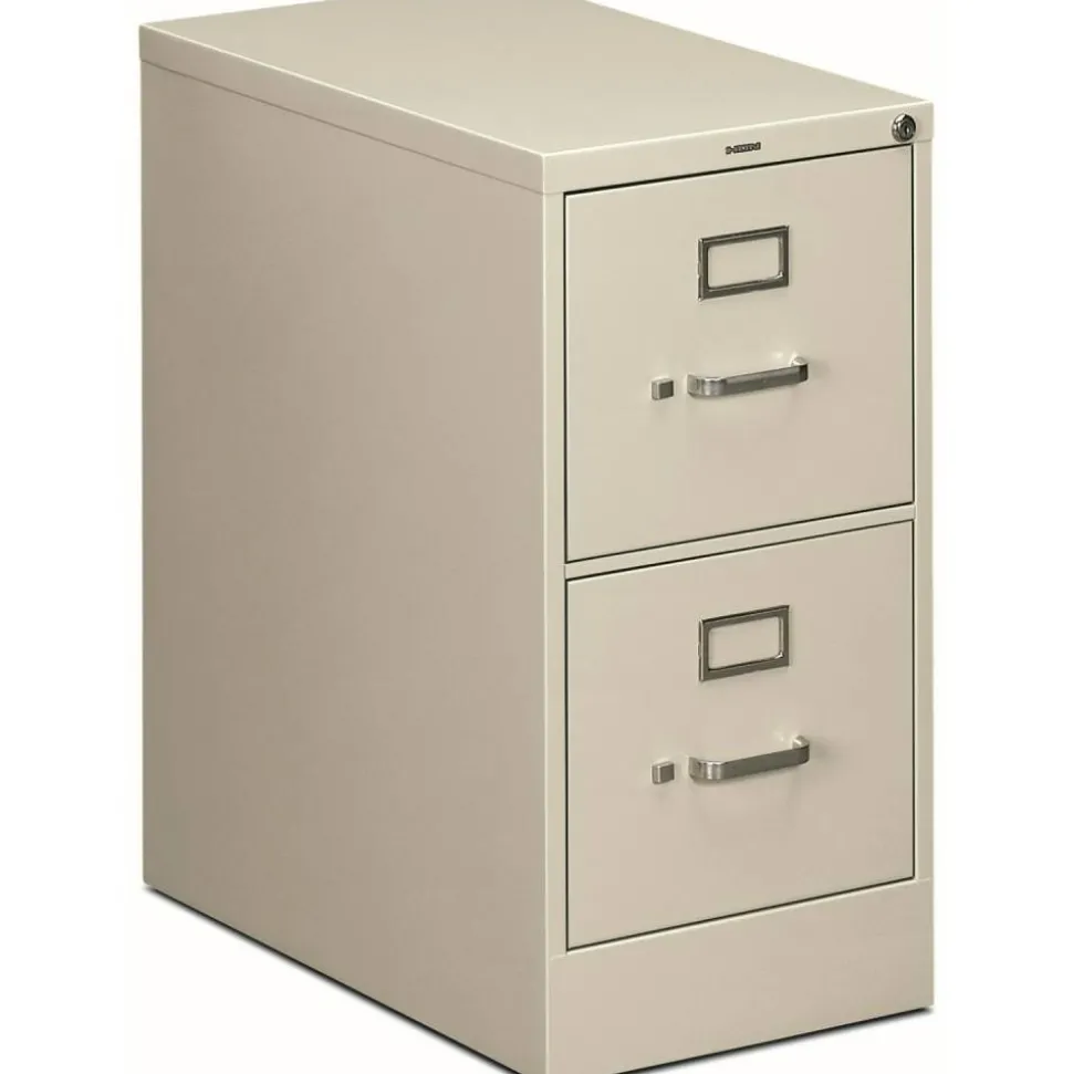 HON 510 25"D Vertical 2-Drawer File Cabinet, Light Gray