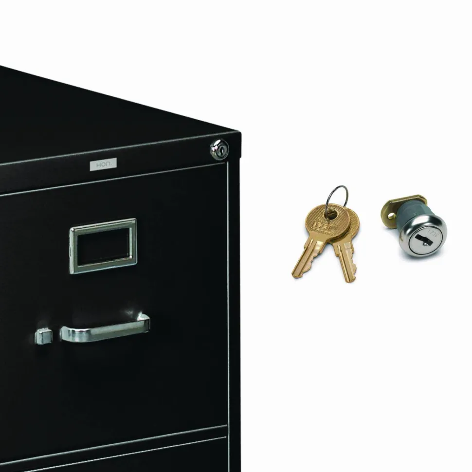 HON 310 26-1/2"D Vertical 4-Drawer Legal-Size File Cabinet, Black