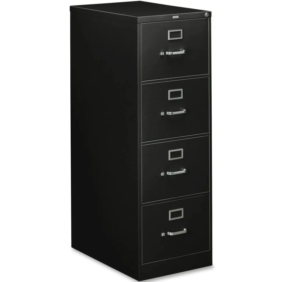 HON 310 26-1/2"D Vertical 4-Drawer Legal-Size File Cabinet, Black