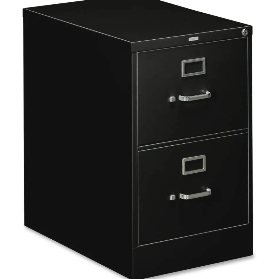 HON 310 26-1/2"D Vertical 2-Drawer Legal-Size File Cabinet, Black