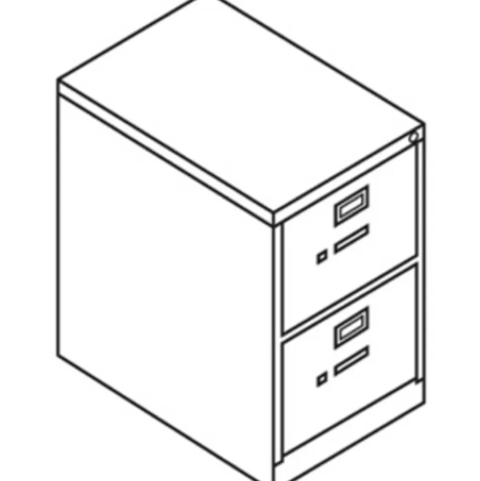 HON 310 26-1/2"D Vertical 2-Drawer Legal-Size File Cabinet, Black
