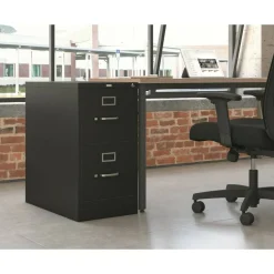 HON 310 26-1/2"D Vertical 2-Drawer Letter-Size File Cabinet, Black