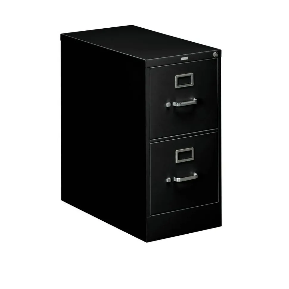 HON 310 26-1/2"D Vertical 2-Drawer Letter-Size File Cabinet, Black