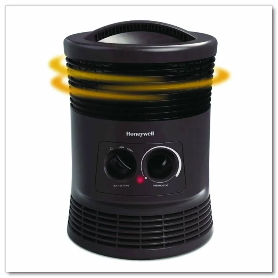 Honeywell 360 Surround Fan Forced Heater, 1,500 W, 9 x 9 x 12, Gray