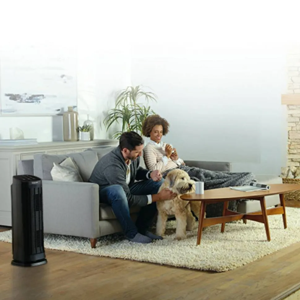 Honeywell AirGenius 5 Air Cleaner/Odor Reducer, 250 Sq. Ft. Coverage, 26 13/16"H x 10"W x 10"D, Black