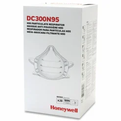Honeywell ONE-Fit N95 Single-Use Molded-Cup Particulate Respirator, One Size Fits Most, White, 10/Pack