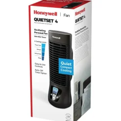 Honeywell QuietSet Personal Table Fan, 4 Speeds, Black