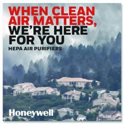 Honeywell True HEPA Tabletop Air Purifier, 90 sq ft Room Capacity, Black