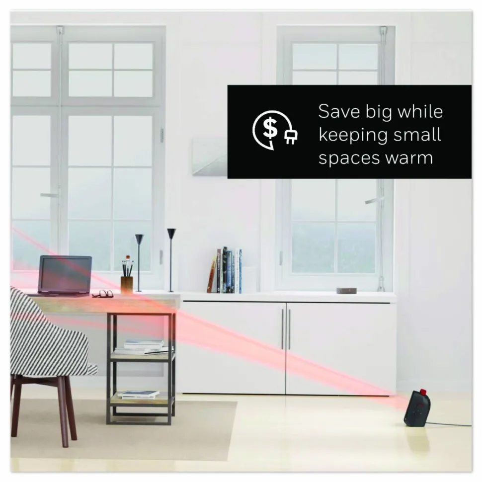 Honeywell UberHeat 5 Ceramic Heater, 1,500 W, 4.5 x 4.5 x 8.86, Black