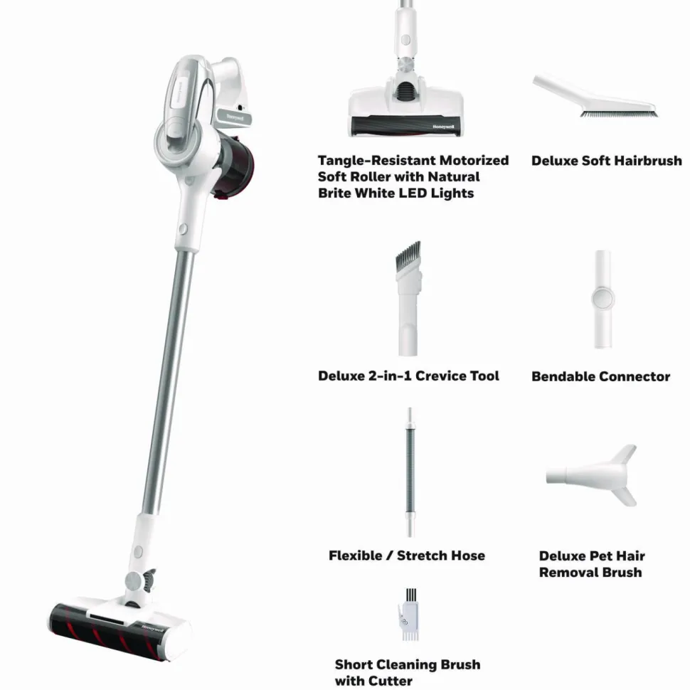 Honeywell Aeromax Elite VC10 Cordless Vacuum, 8.7" Cleaning Path, White