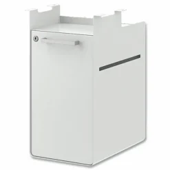 HON Fuse Undermount Storage Pedestal, 1 Shelf/1 Cubby, Left/Right Orientation, White, 10 x 14.37 x 20