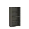 HON Mod Bookcase, Four-Shelf/3 Adjustable, 30w x 13d x 53h, Slate Teak