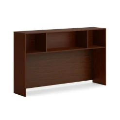 HON Mod Desk Hutch, 3 Compartments, 66w x 14d x 39.75h, Traditional Mahogany